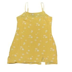 Kendall & Kylie Yellow Daisy Floral Mini Dress Adjustable Straps Size M